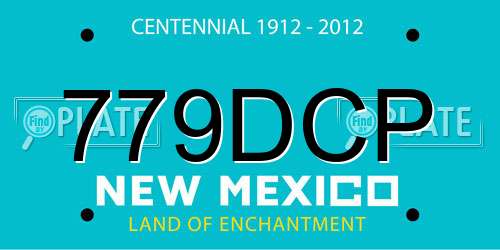 779DCP New Mexico License Plate
