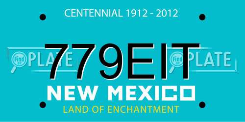 779EIT New Mexico License Plate