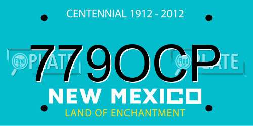 779OCP New Mexico License Plate