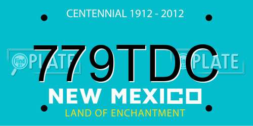 779TDC New Mexico License Plate