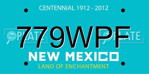 779WPF New Mexico License Plate