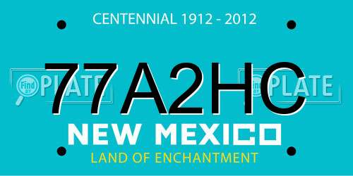 77A2HC New Mexico License Plate