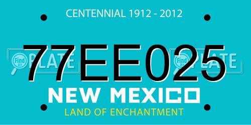 77EE025 New Mexico License Plate
