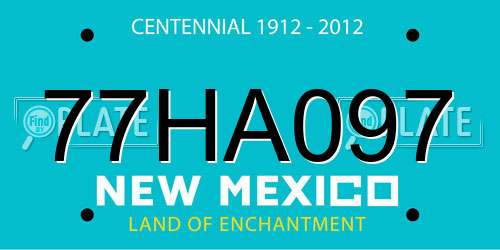 77HA097 New Mexico License Plate