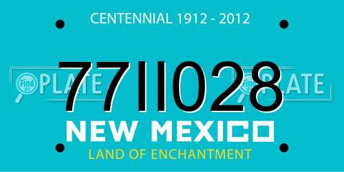 77II028 New Mexico License Plate