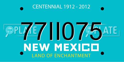 77II075 New Mexico License Plate