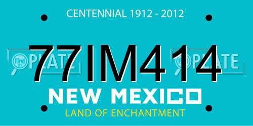 77IM414 New Mexico License Plate