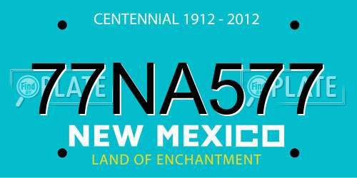77NA577 New Mexico License Plate