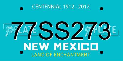 77SS273 New Mexico License Plate