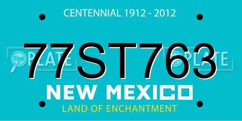 77ST763 New Mexico License Plate