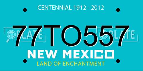 77TO557 New Mexico License Plate