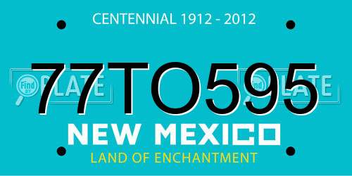77TO595 New Mexico License Plate