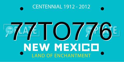 77TO776 New Mexico License Plate