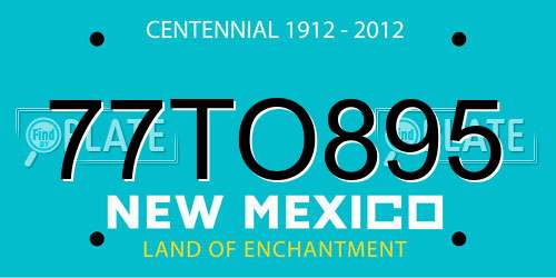 77TO895 New Mexico License Plate