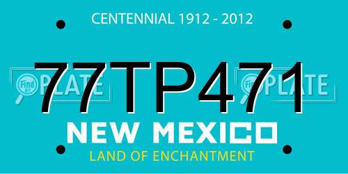 77TP471 New Mexico License Plate