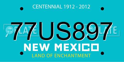 77US897 New Mexico License Plate