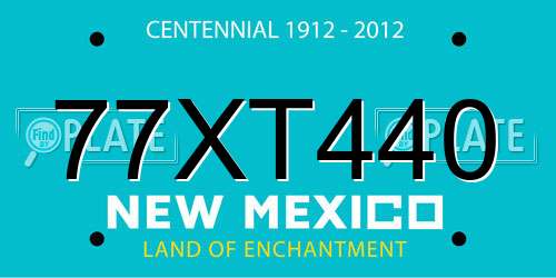 77XT440 New Mexico License Plate