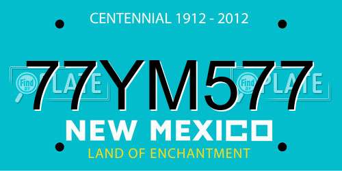77YM577 New Mexico License Plate