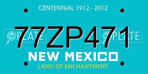 77ZP471 New Mexico License Plate