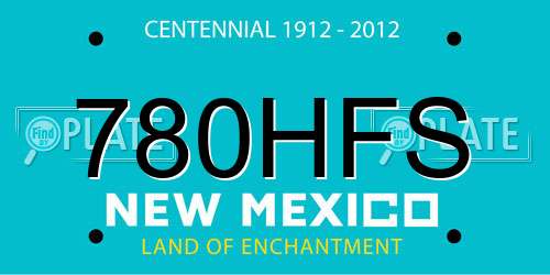 780HFS New Mexico License Plate