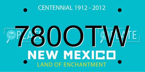 780OTW New Mexico License Plate