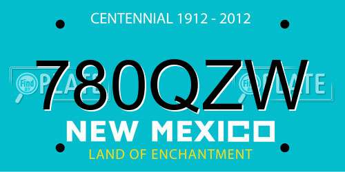 780QZW New Mexico License Plate