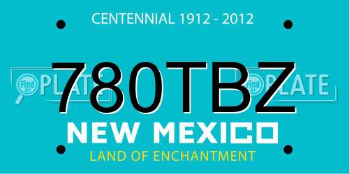780TBZ New Mexico License Plate