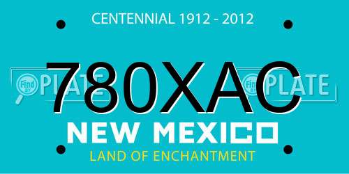 780XAC New Mexico License Plate