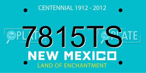 7815TS New Mexico License Plate