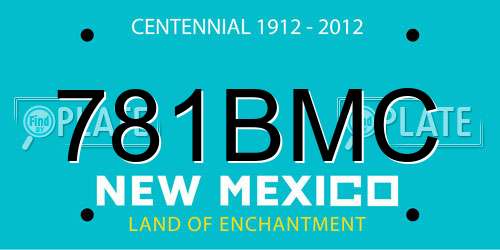 781BMC New Mexico License Plate