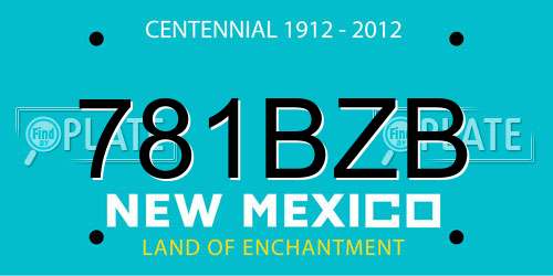 781BZB New Mexico License Plate