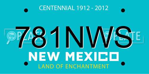 781NWS New Mexico License Plate