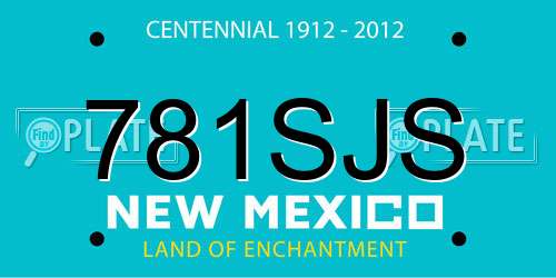 781SJS New Mexico License Plate