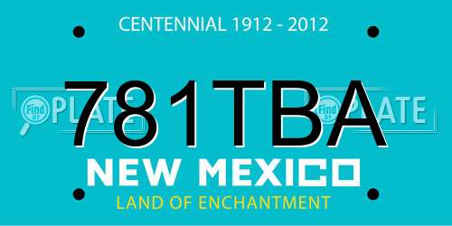 781TBA New Mexico License Plate