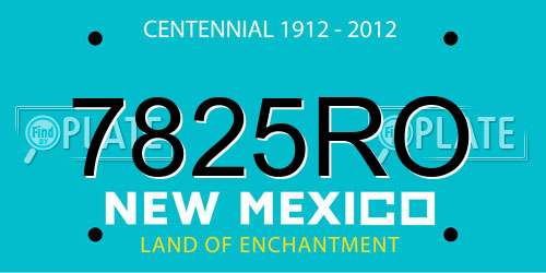 7825RO New Mexico License Plate