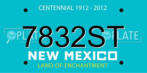 7832ST New Mexico License Plate
