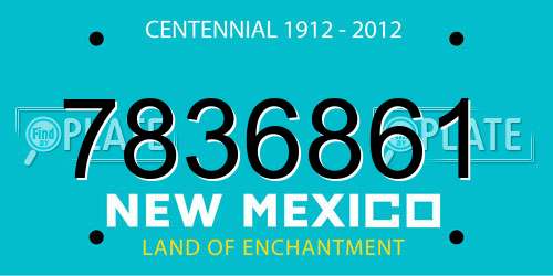 7836861 New Mexico License Plate