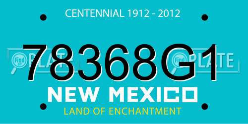 78368G1 New Mexico License Plate