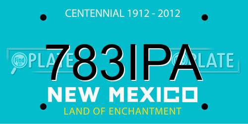 783IPA New Mexico License Plate