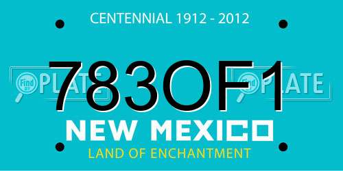 783OF1 New Mexico License Plate