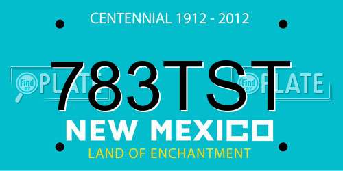 783TST New Mexico License Plate