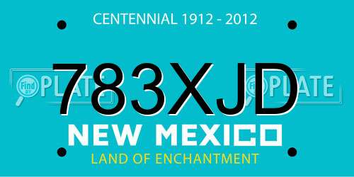 783XJD New Mexico License Plate