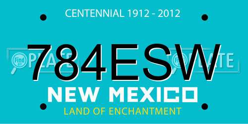 784ESW New Mexico License Plate