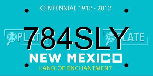 784SLY New Mexico License Plate