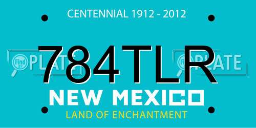 784TLR New Mexico License Plate