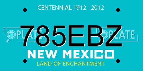 785EBZ New Mexico License Plate