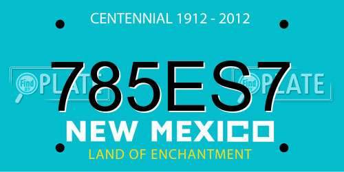 785ES7 New Mexico License Plate