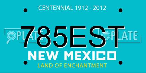 785EST New Mexico License Plate