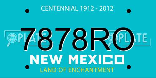 7878RO New Mexico License Plate