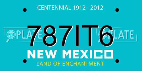 787IT6 New Mexico License Plate